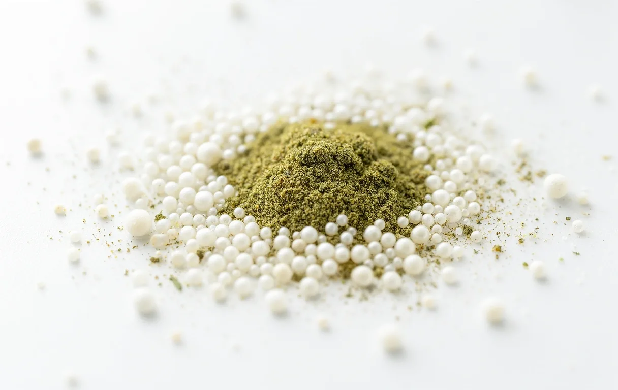 Microscopic view of wellness ingredients